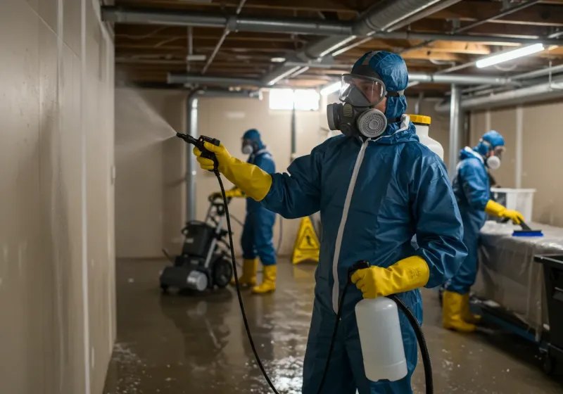 Basement Sanitization and Antimicrobial Treatment process in Fredonia, WI