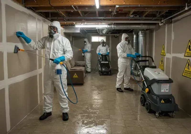 Basement Moisture Removal and Structural Drying process in Fredonia, WI